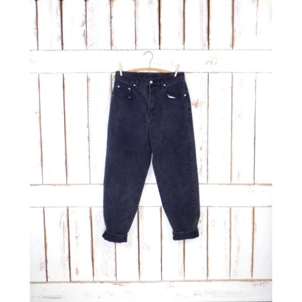 Wrangler black denim vintage jeans high waisted relaxed fit - Picture 4 of 4